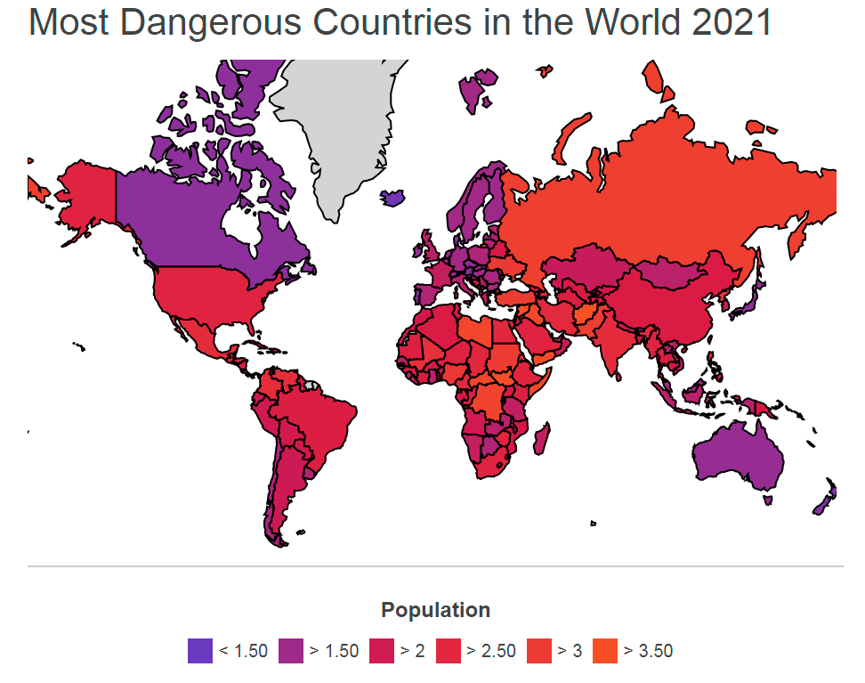 Most Dangerous Countries In The World 2021 Sas Special Solutions ...